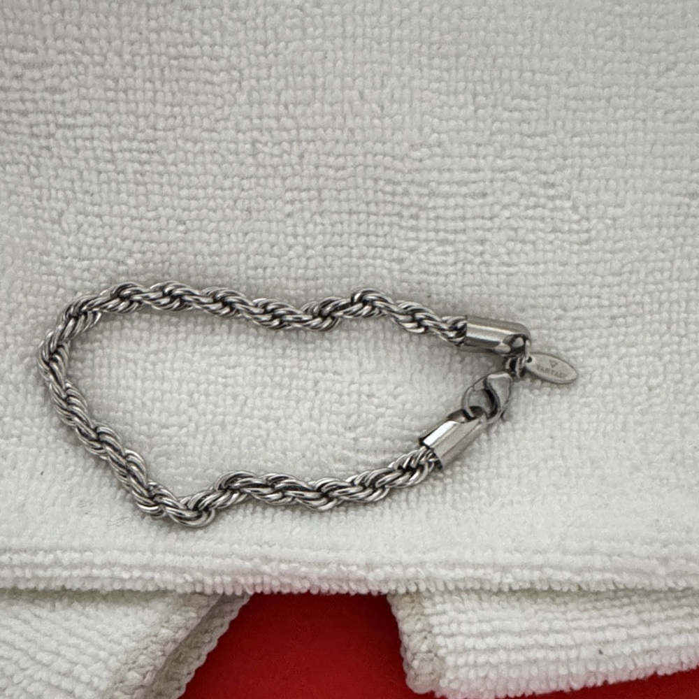 Stylish Silver Rope Chain Bracelet